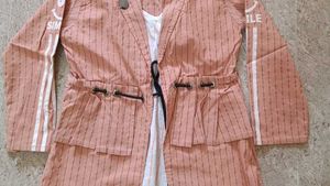 Peach Top With Attached Jacket