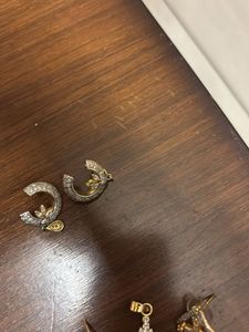 Two Cross Dangle Earrings And Pendant