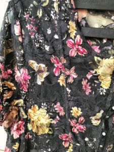 Beautiful Printed Net Top