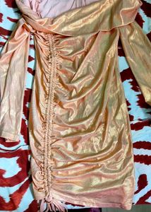 Urbanic Ruched Bodycon Metallic Dress PRICE DROP