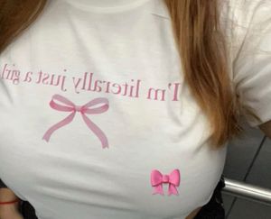 New Just A Girlypop White Crop Top
