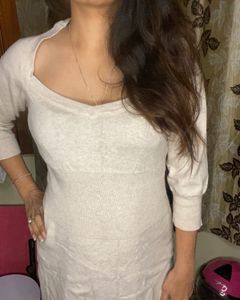 Cream Mango Dress