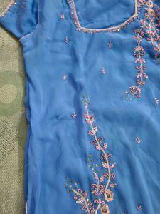 Beautiful Contrast Patiala Suit In S 36 Bust SIze