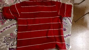 Red Striped Polo Shirt