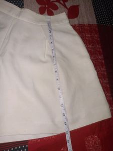 Office White Shorts Cum Skirt Pant