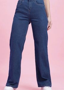 Dark Blue Wide Leg Jeans