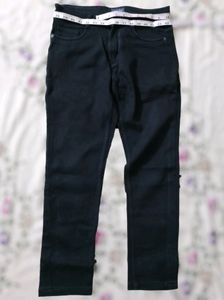 Kerebu Black Denim Slim Fit Jeans (Men)