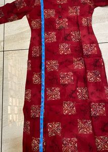 Formal Red Maroon Kurti With Pant