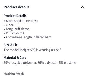 MANGO Black A-Line Ruffled Detail Mini Dres