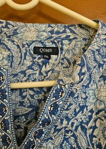 Blue Floral Print Top