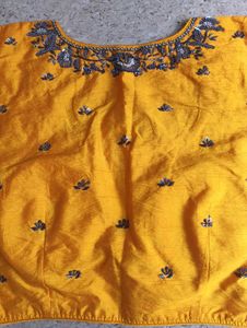 Yellow Embroidered Blouse