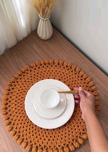Colorful Crochet Placemats (Set of 2)