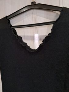 Black V Neck Top