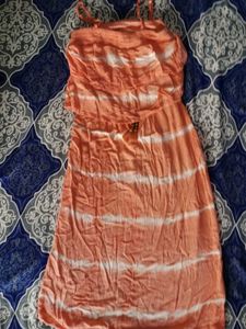 Orange Tie-Dye Sundress