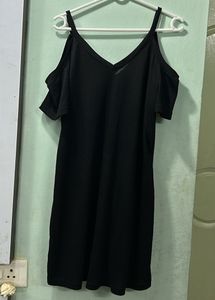 Black Off Shoulder Shein Dress