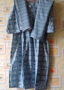 Stylish Blue Printed Suit Set. #libas#suit