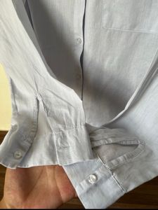 H&amp;M Linen Oversized Button Down Shirt