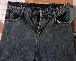 Acid Wash Straight Leg Jeans