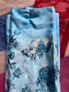 Blue Floral Saree