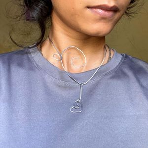 Y2k Silver Heart Shape Necklace