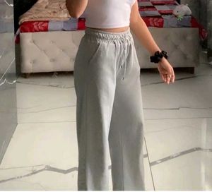 Wide Leg Grey Sweatpants