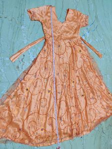 Net One Piece Gown With Dupatta