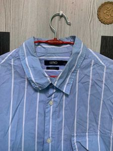 Spao brand orignal Striped Blue Shirt
