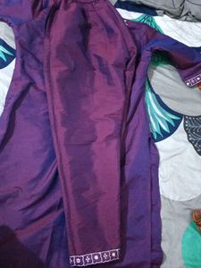 Purple Embroidered Salwar Kameez