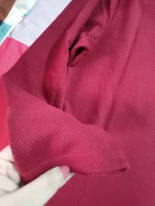 Highlander Maroon Long Sleeve Polo Shirt