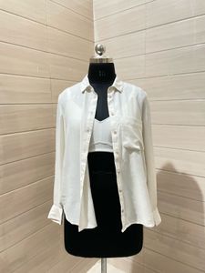 Oversized Imported Button-Down Shirt