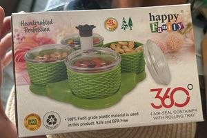 4 Air Seal Container With Rolling Tray