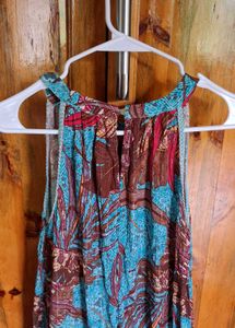 Tropical Print Maxi Dress