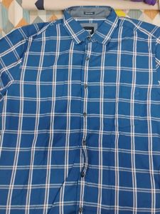 Men's Blue Checked Shirt