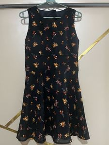 Floral Black Dress