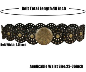 Y2k Vintage Disc Leather Belt