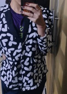 Heart Print Blazer