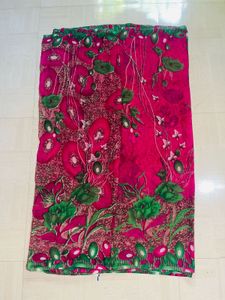 New and Soft Pink Floral Sareeee