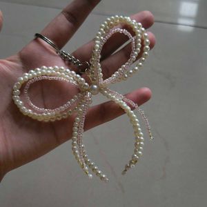 Pearl Bow Keychain