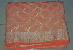 Peach Banarasi Saree