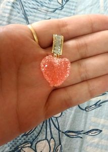 Korean Pink Crystal Drop Earrings