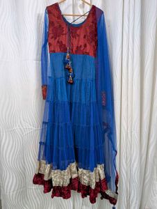 Anarkali Suit With Dupatta And Leggings