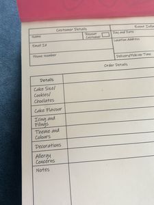 Bakery Order Book