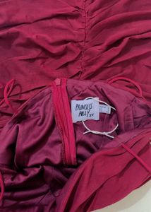 Burgundy Bodycon Mini Dress