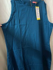 Vishudh Teal Blue Straight Kurta