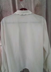 Vintage White Shirt With French Bishop Sleeves.