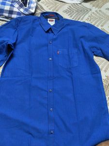 Levi&#39;s Blue Checked Shirt