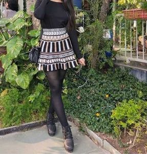 Patterned Mini Skirt