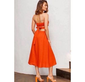 The Scorleo Ruz Cotton Strapless Dress