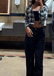 Beautifull!! Checked Crop Shirt 😍