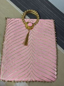 PINK PARTY WEAR SMALL POUCHY BAG